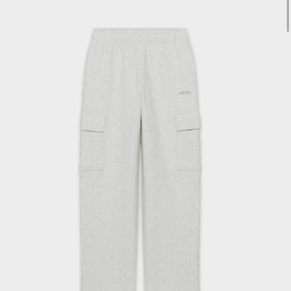 Aritzia Cozy Sweatfleece Mega Cargo™ Sweatpant in heather chrome size medium